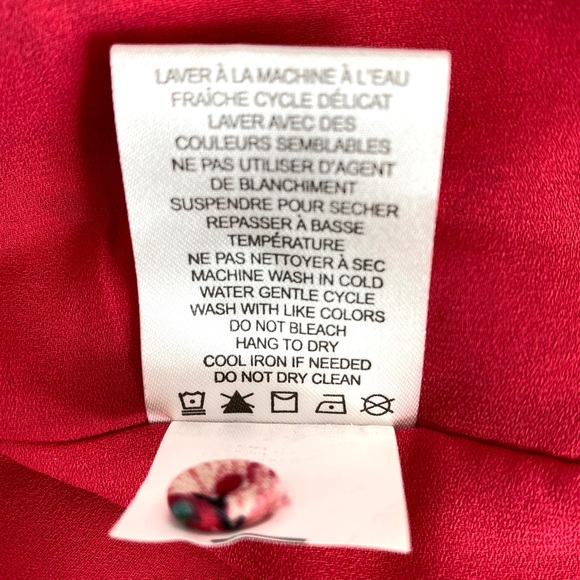 Eliane Rose smocked 3/4 sleeve pink floral print dress sz Med - Picture 6 of 14